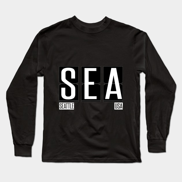 SEA - Seattle Washington Airport Code Souvenir or Gift Shirt Long Sleeve T-Shirt by HopeandHobby